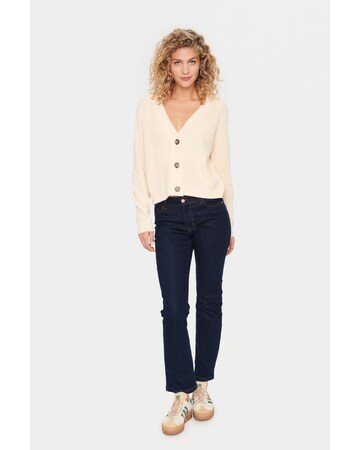 SAINT TROPEZ Knit Cardigan in Beige