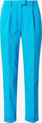 MORE & MORE Pleat-Front Pants in Blue: front