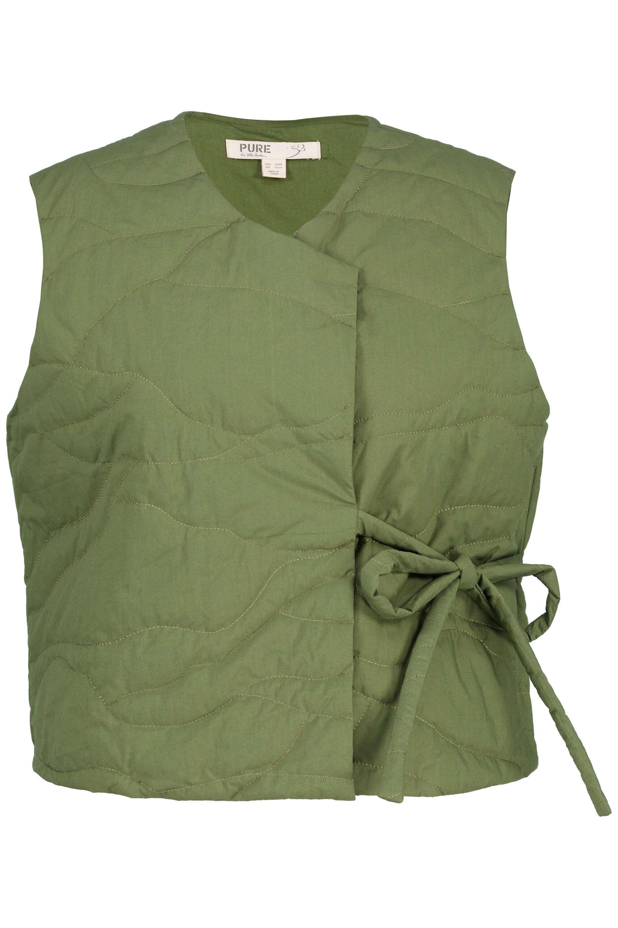 Ulla Popken Weste in Grün: Vorderseite