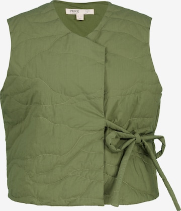 Ulla Popken Bodywarmer in Groen: voorkant