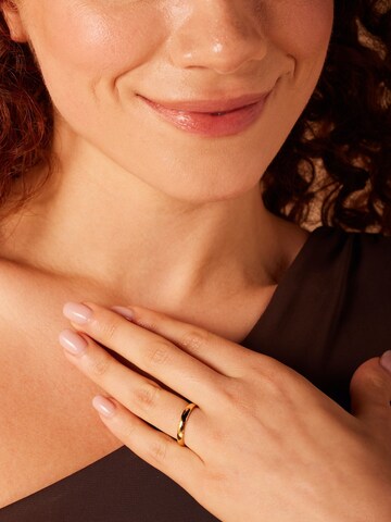 Bague 'Glitzerndes Basic' Lucardi en or : devant