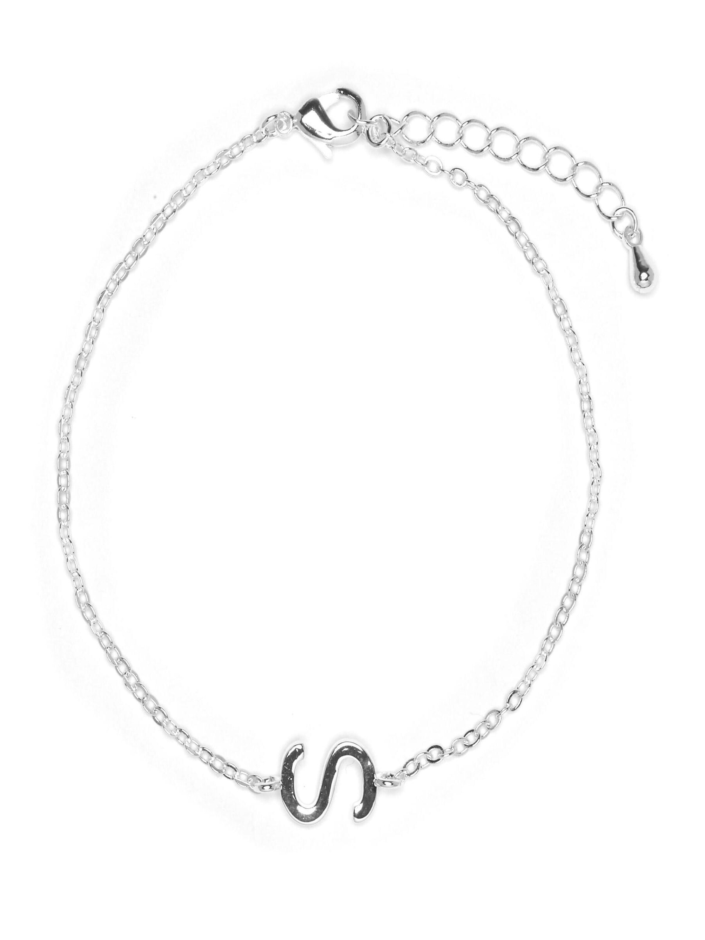 Luxenter Armband 'Alphabet S'‌‌‌‌‌‌ in Silber: Vorderseite