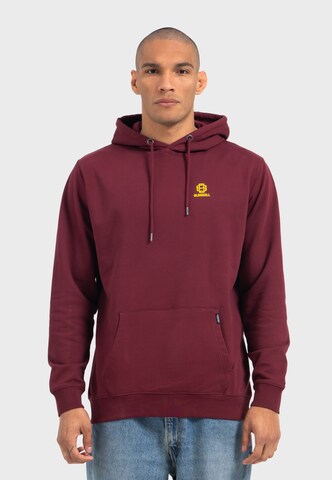 Oldskull Hoodie in Rot: Vorderseite