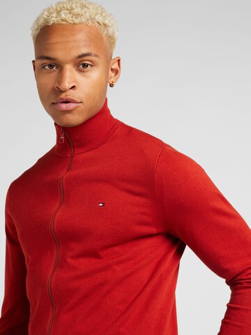 TOMMY HILFIGER Pletena jopa | rdeča barva