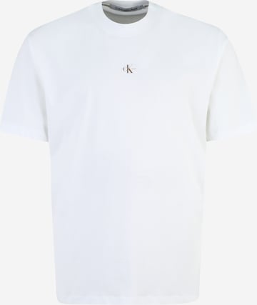 Calvin Klein Jeans Plus Тениска в бяло: отпред