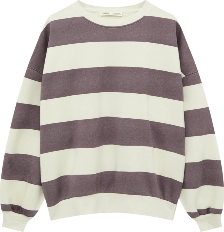 Pull&Bear Sweatshirt in Brombeer Pull&Bear Sweatshirt in Brombeer