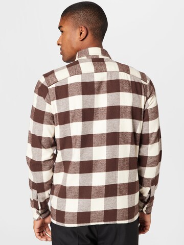 HOLLISTER Slim fit Button Up Shirt in Brown