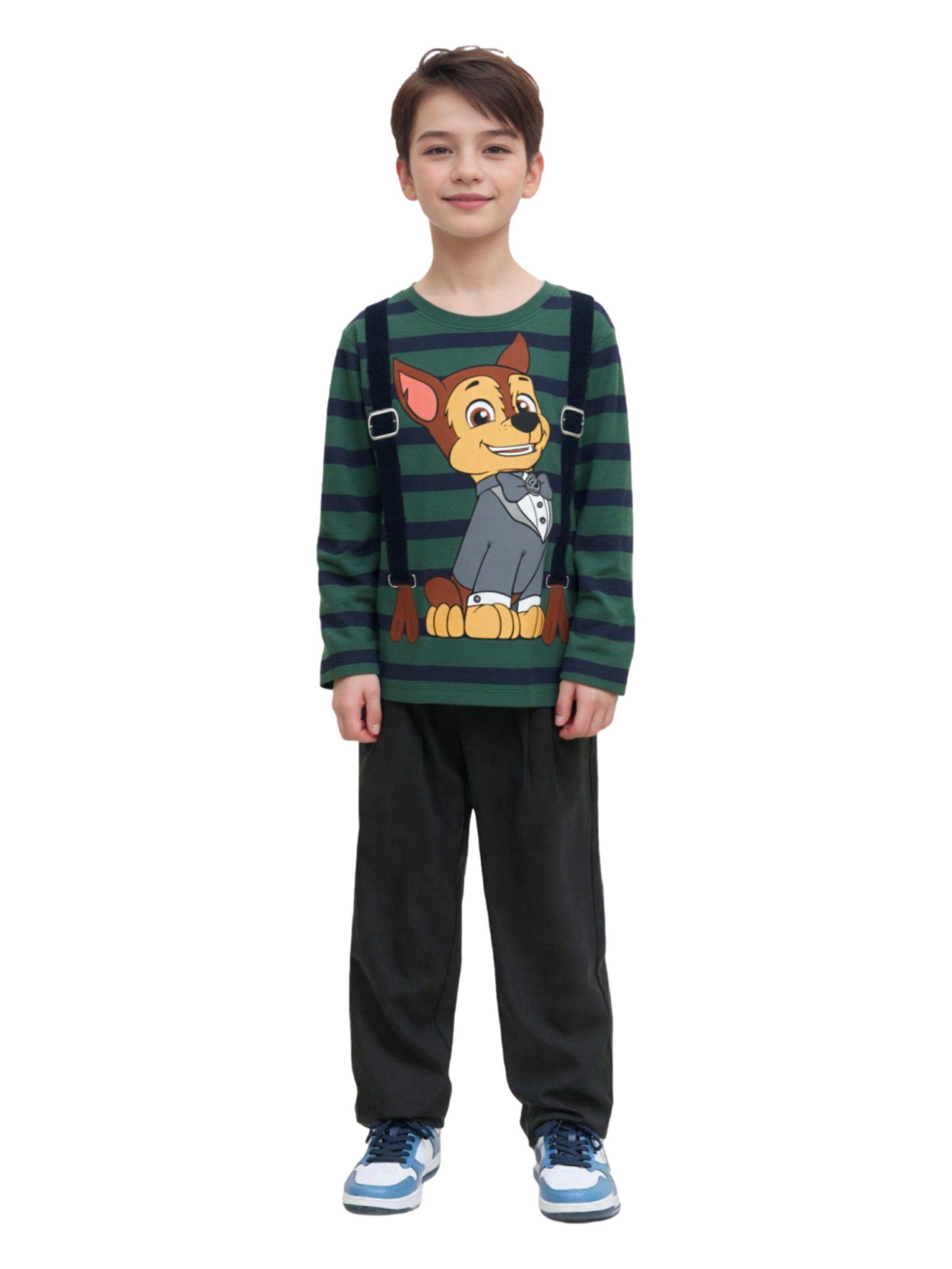 NAME IT Longsleeve 'Nakul Paw' in Grün