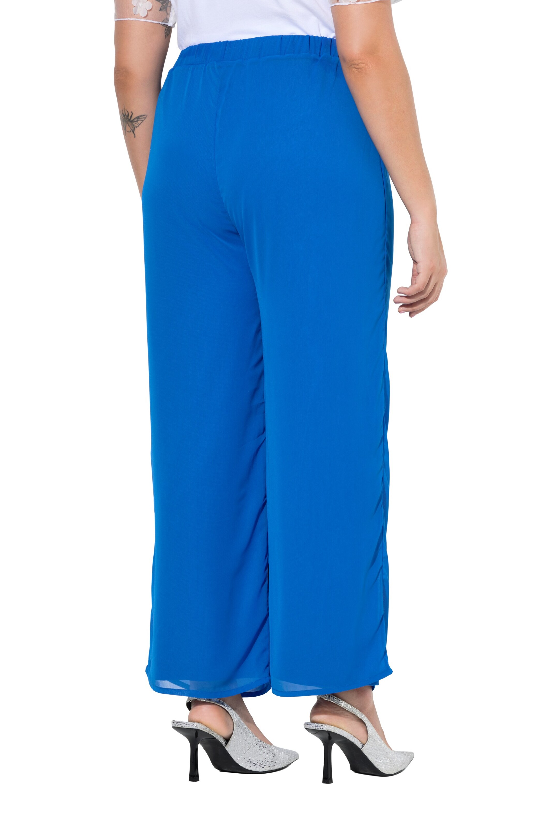 Ulla Popken Wide Leg Hose in Blau
