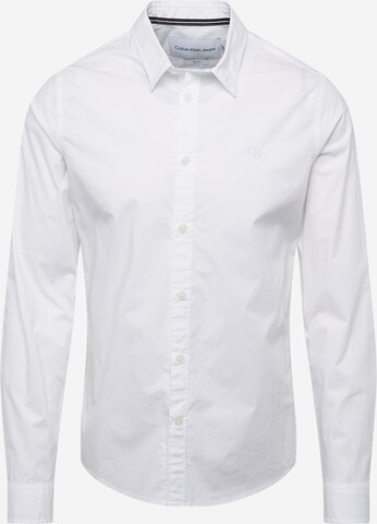 Calvin Klein Jeans - Slim Fit Camisa em branco: frente