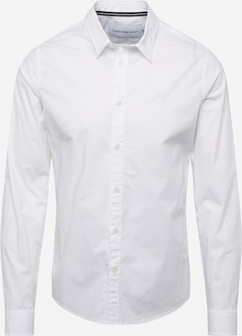 Slim fit Camicia di Calvin Klein Jeans in bianco: frontale