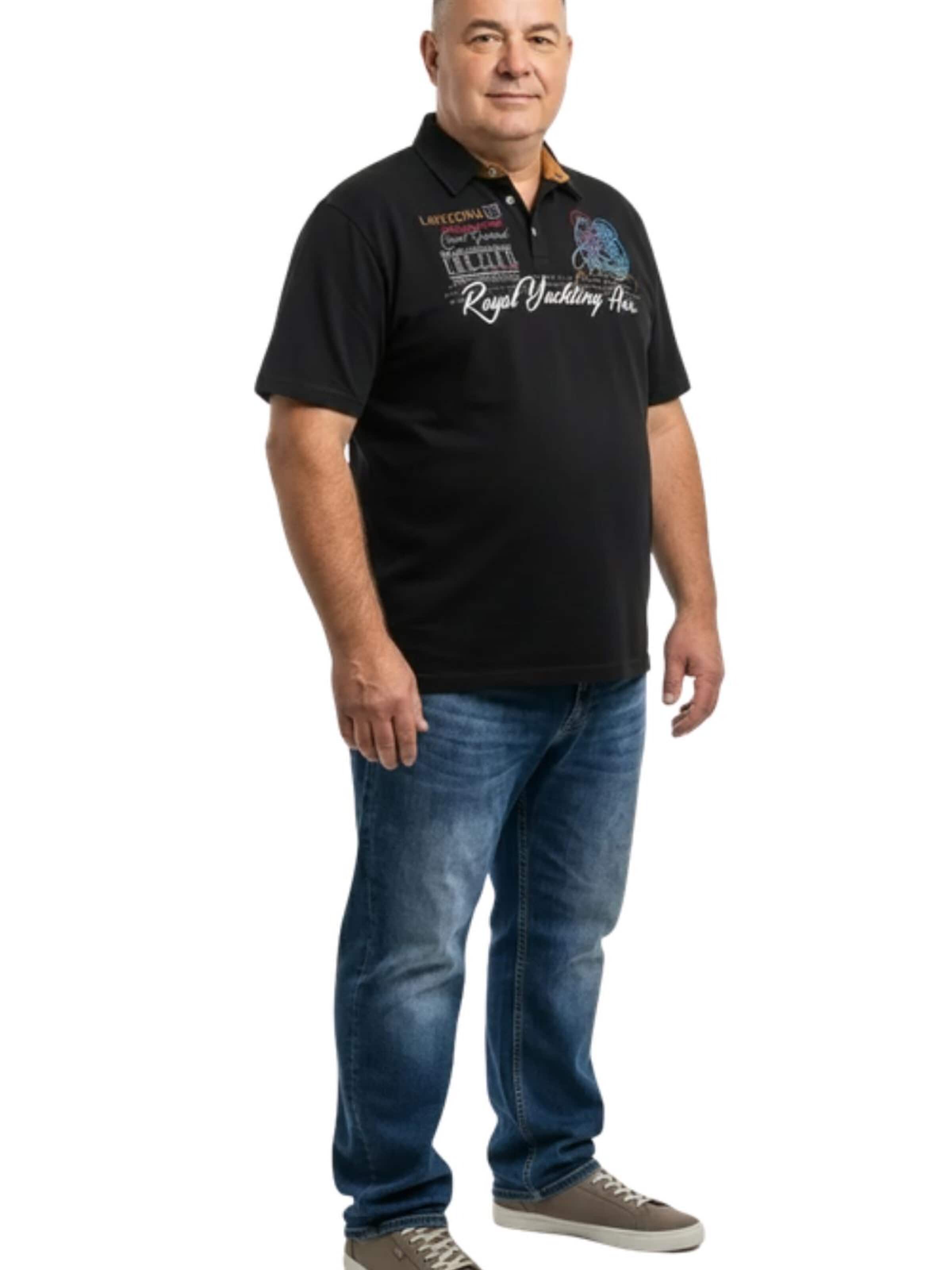 Lavecchia Shirt 'LV-4688 Übergrößen' in Black: front