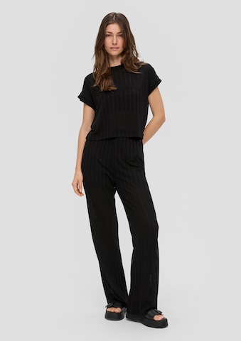 QS Wide leg Broek in Zwart