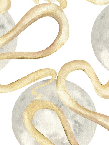 Ornement pour cheveux 'BRUNCHIES® "Snake II" Seiden Scrunchie aus feinster Maulbeerseide für gesunde Haare mit Schlangen-Print nach dem Vorbild von Hermès' BRUNCHIES® en jaune