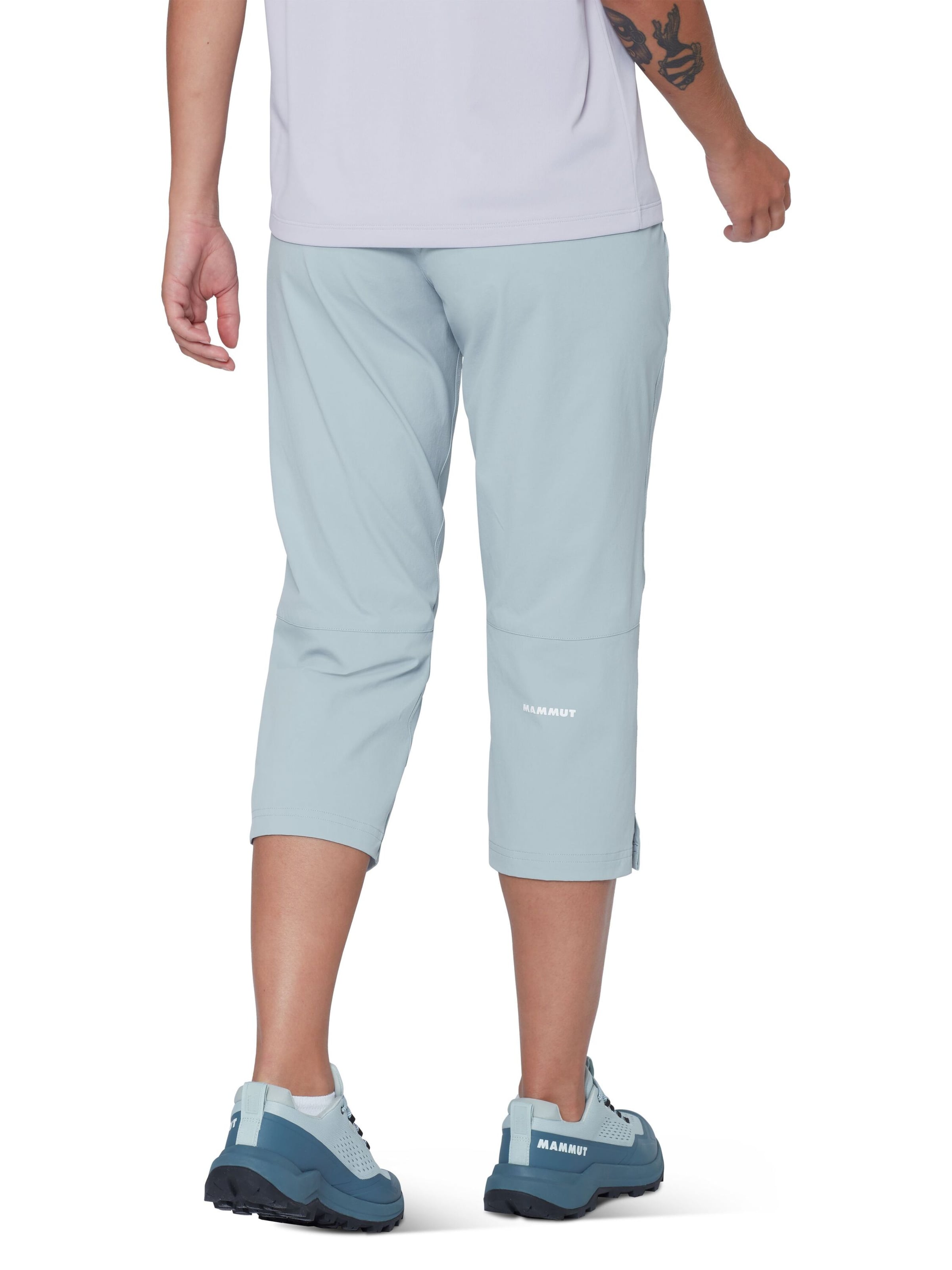 MAMMUT Regular Workout Pants 'HIKING V CAPRI' in Blue