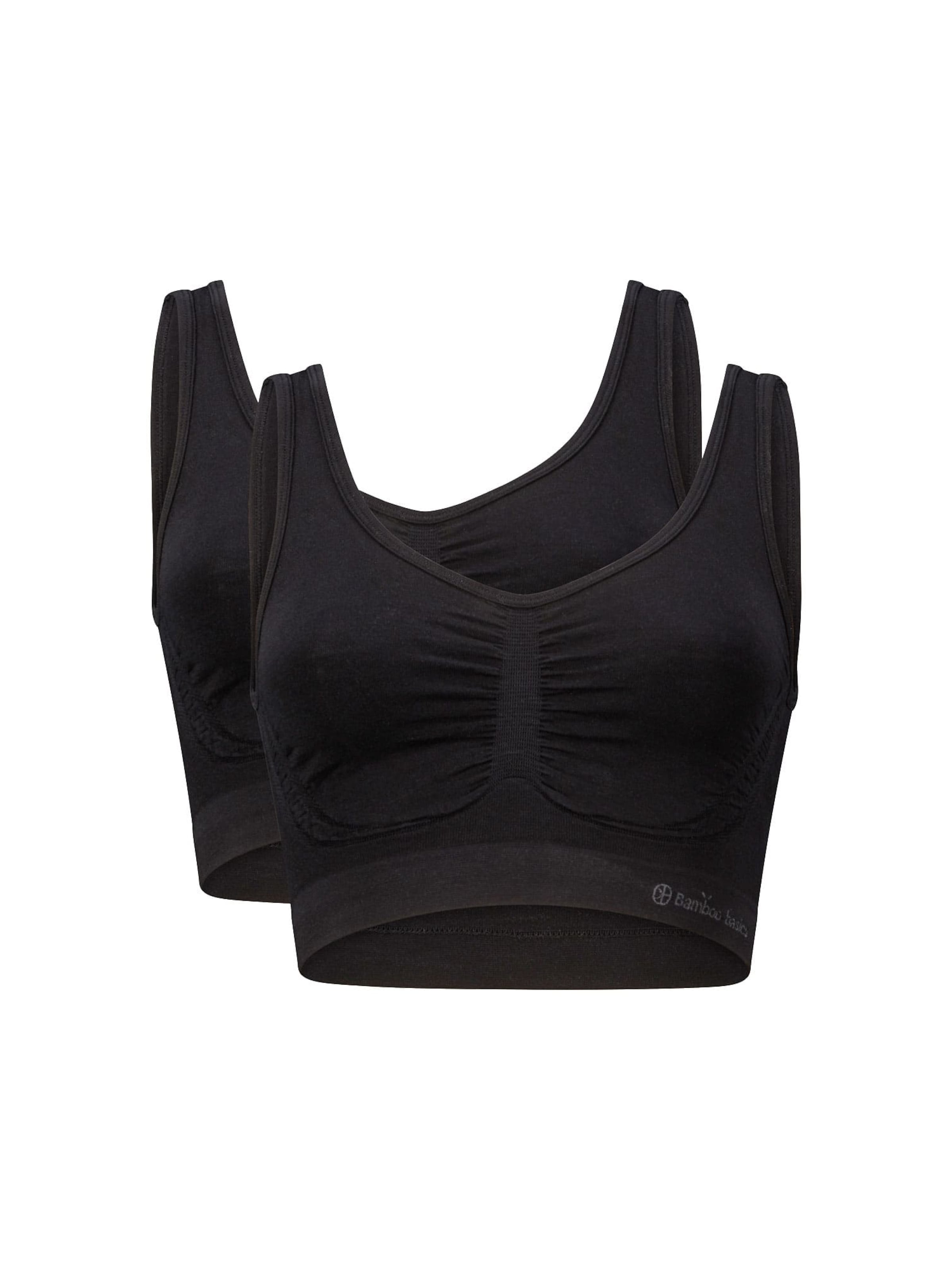 Bamboo basics Bralette Bra 'Nova' in Black: front