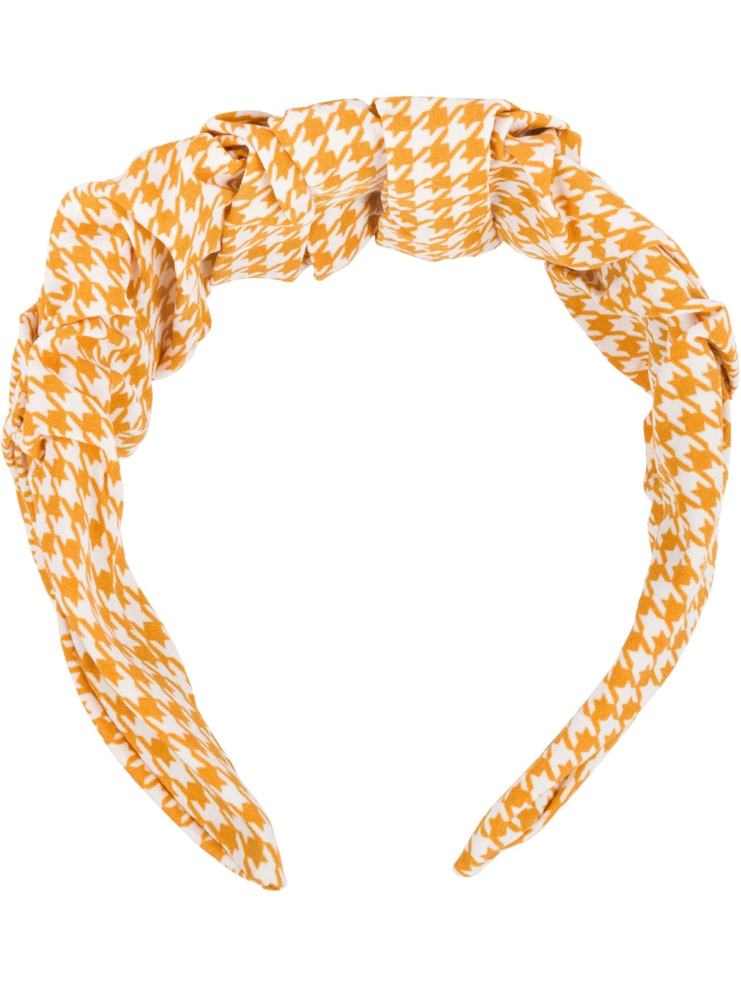 styleBREAKER Haarschmuck 'Haarreif mit Hahnentritt Muster'‌‌‌‌‌‌‌‌‌ in curry, Produktansicht