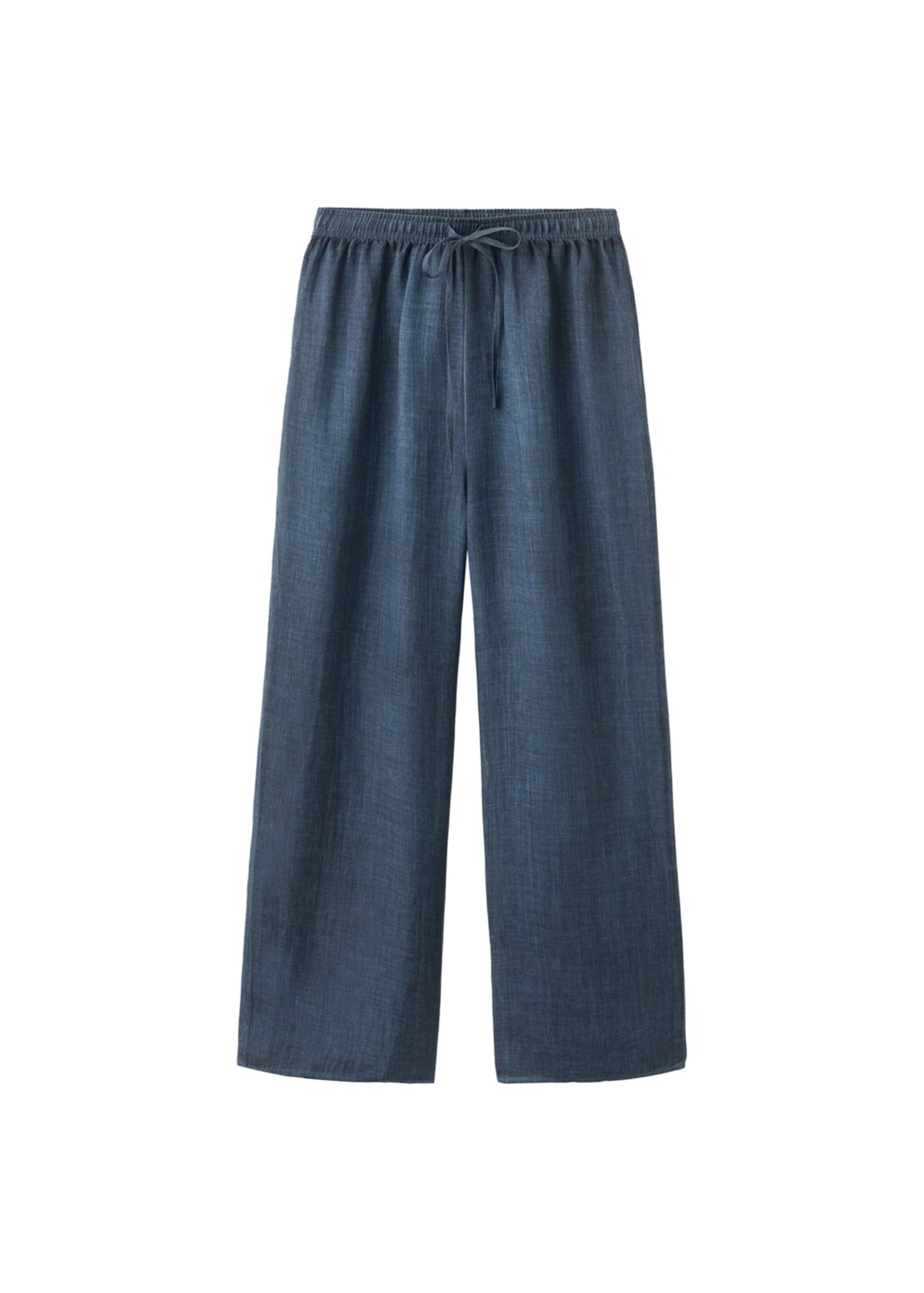 MANGO Wide leg Pants 'Ulysses' in Blue: front