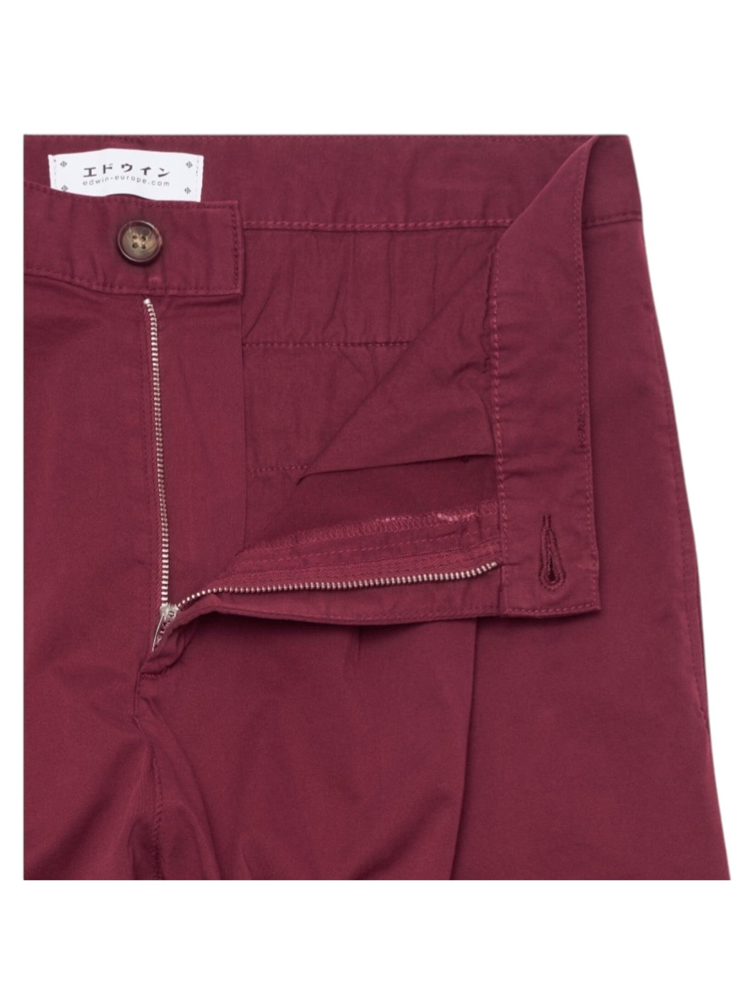 EDWIN Luźne Spodnie 'Sorren Pant Red Plum' w kolorze czerwony
