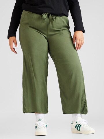 Wide Leg Pantalon 'Cira' Z-One en vert : devant