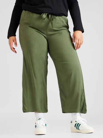 Z-One Wide leg Trousers 'Cira' in Green: front