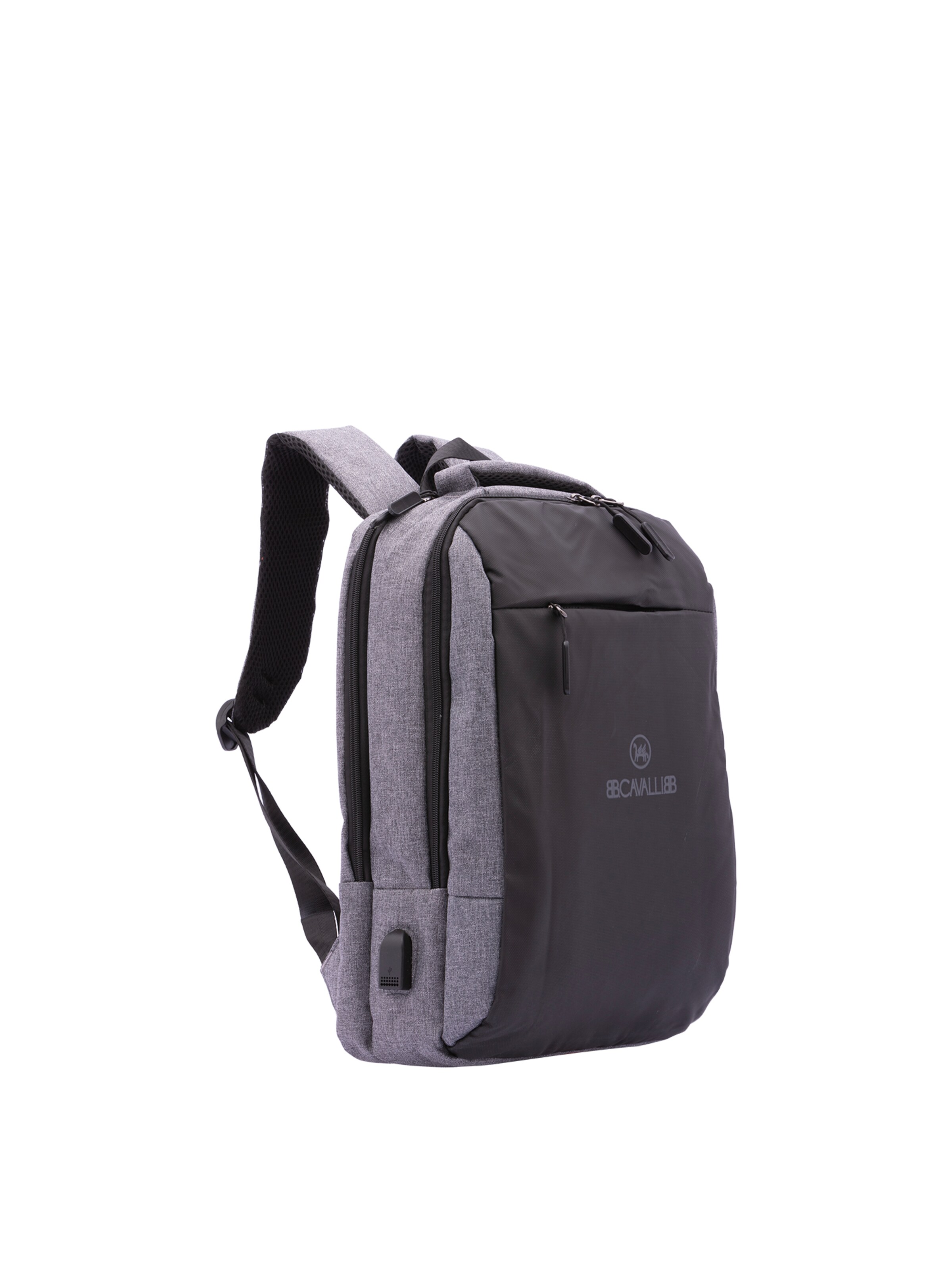 Zaino 'Zaino B Cavalli Poliestere Chiusura Zip Tasche Esterne 40x28x15 cm' di B. Cavalli in grigio