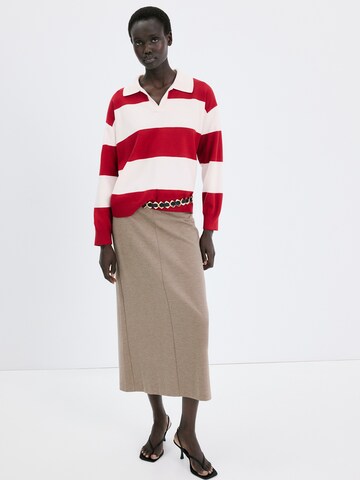 MANGO Пуловер 'POLOTUS' в червено