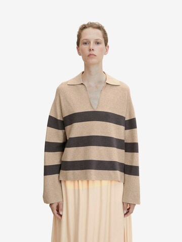 TOM TAILOR Sweater in Beige: front