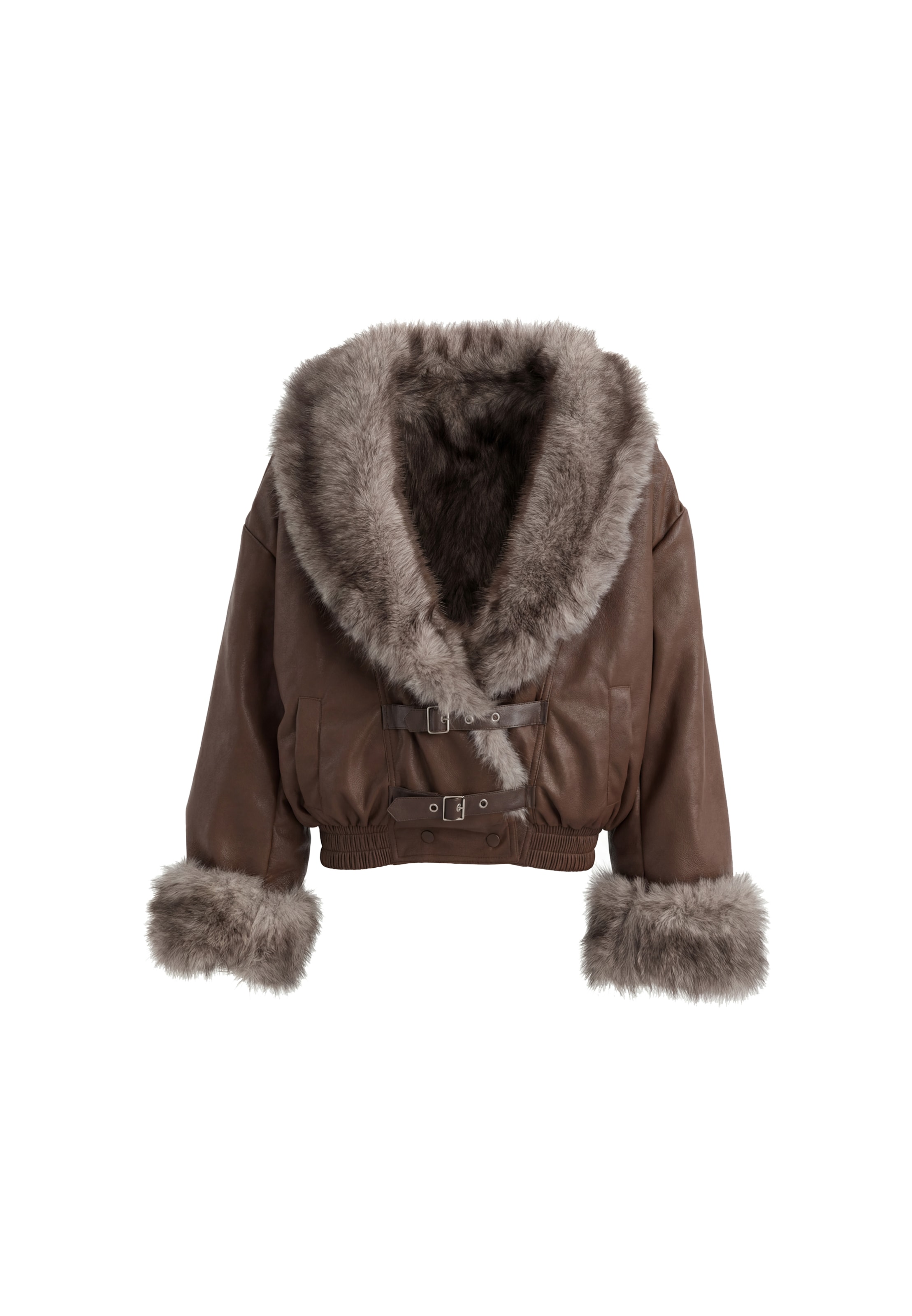 faina Between-season jacket 'Glamour' in Brown: front