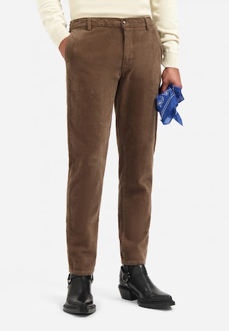 Regular Pantalon No Excess en marron : devant