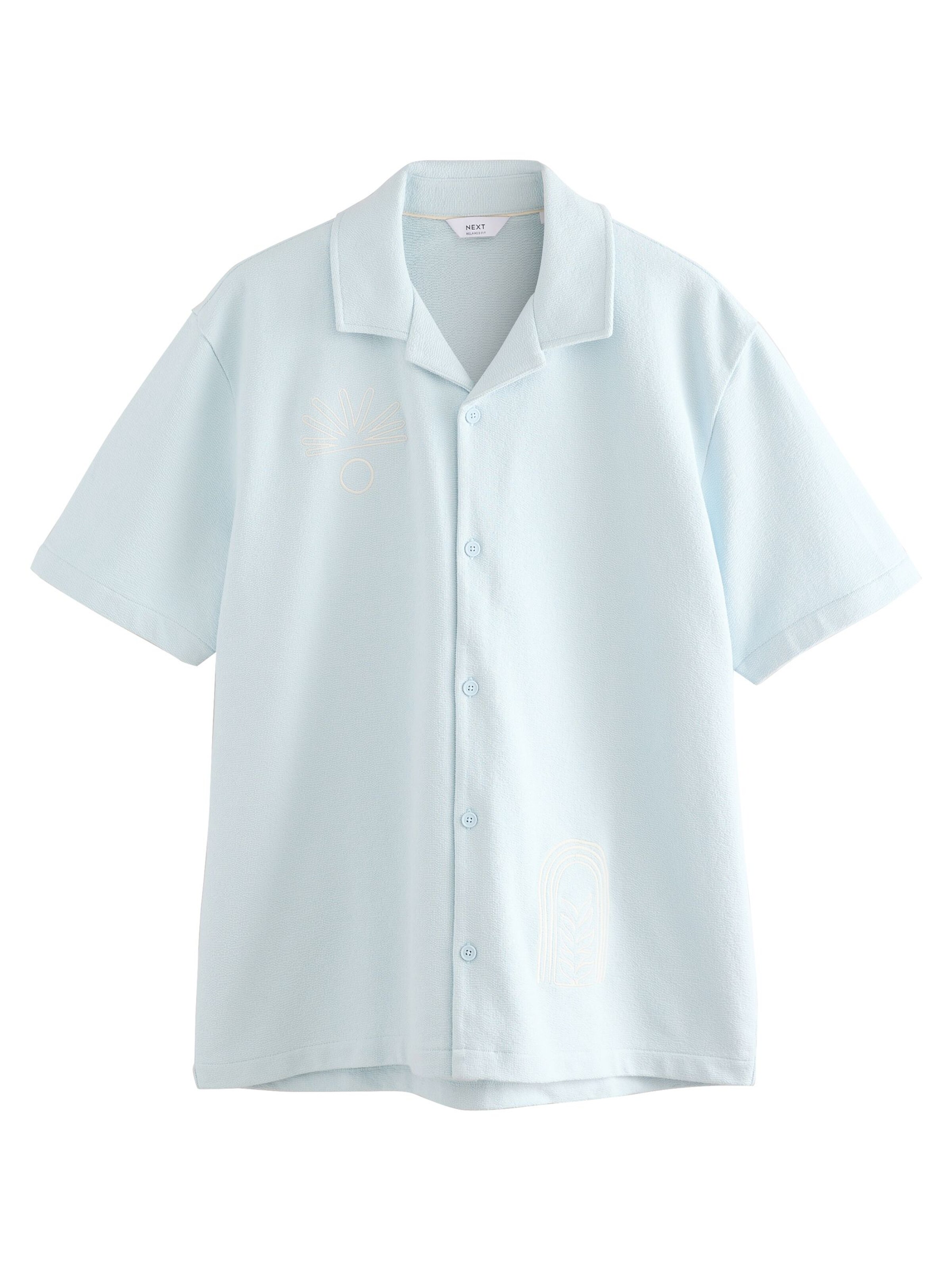 Next Средняя посадка Рубашка в Синий: спереди