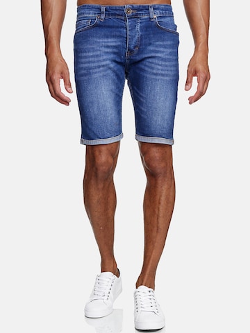Reslad Regular Jeans 'Jeans Shorts Basic Used Washed' in Blau: Vorderseite