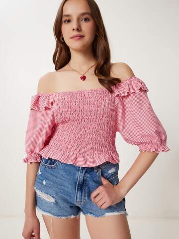 Happiness İstanbul Blus i rosa: framsida