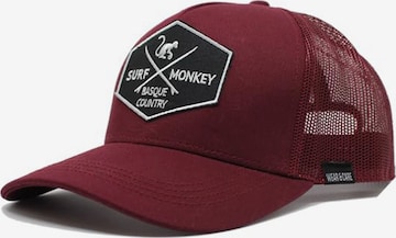 Surf Monkey - Gorra deportiva en rojo: frente