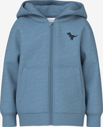 NAME IT - Sudadera con cremallera 'VALON' en azul: frente