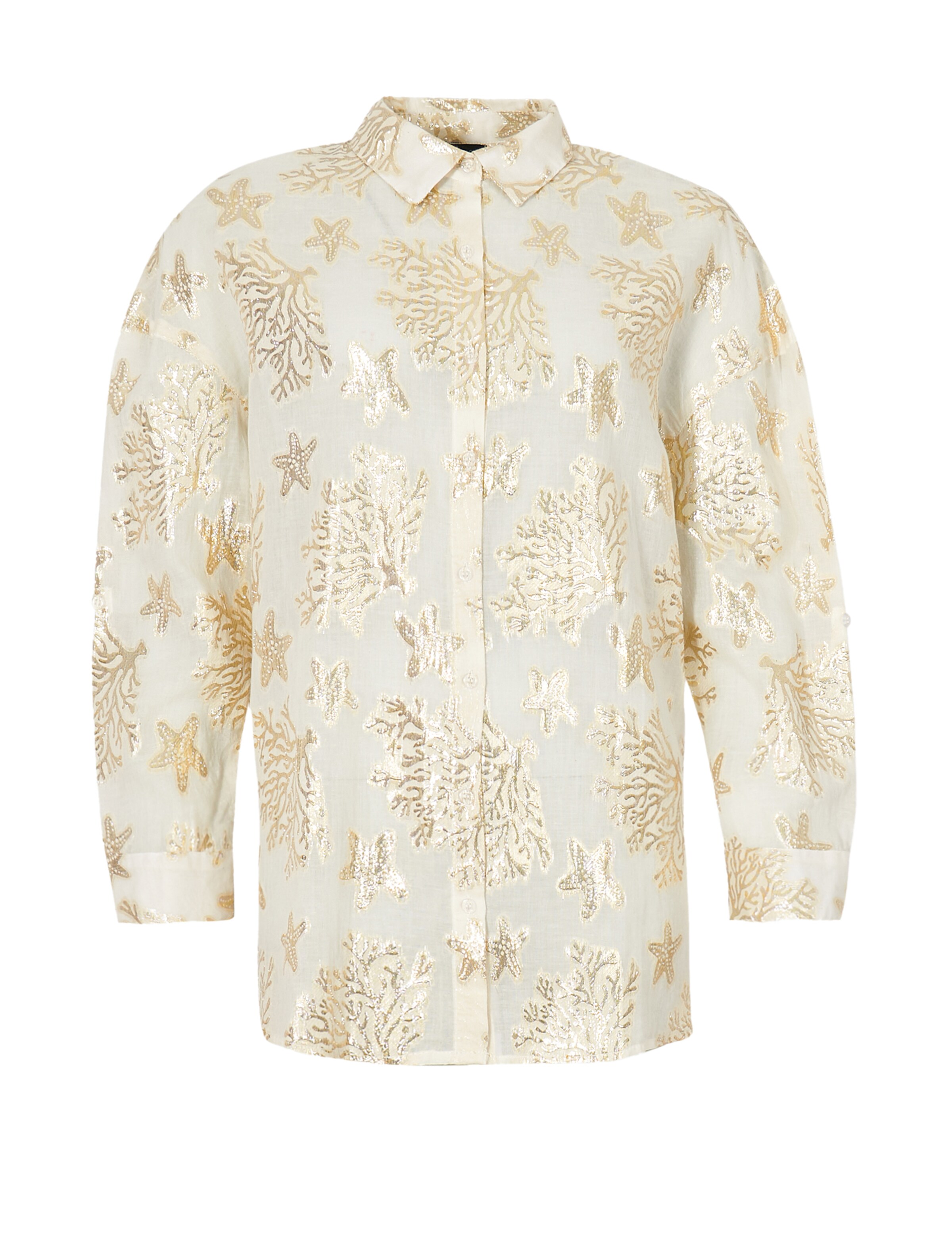 South Beach Blouse in Goud: voorkant