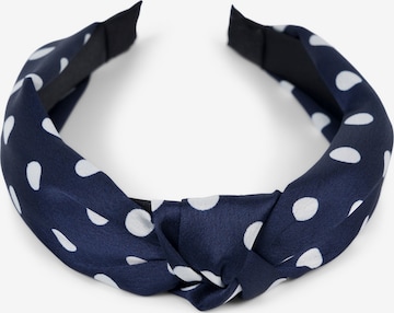 styleBREAKER Haarschmuck 'Haarreif gepunktet mit Knoten Rockabilly' in Blau: Vorderseite