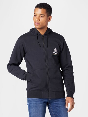 BILLABONG Athletic Zip-Up Hoodie 'Peak' in Black: front