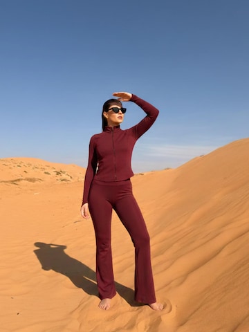 Top 'Seaweed Zip Longsleeve' di ZUBEK in rosso