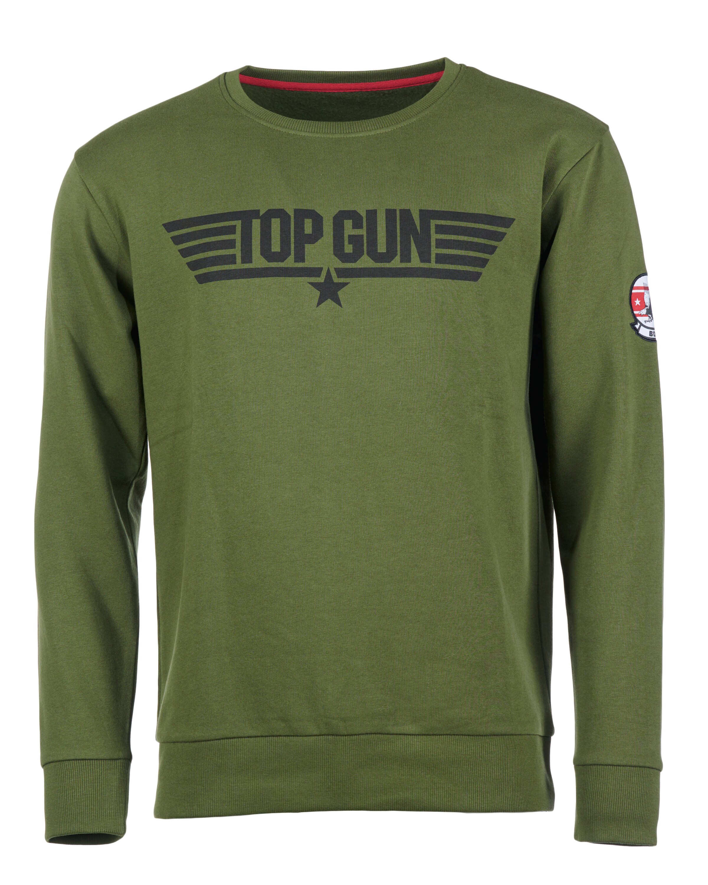 TOP GUN Sweatshirt in Groen: voorkant