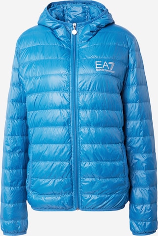 Veste d’hiver EA7 Emporio Armani en bleu : devant