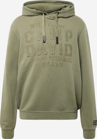 CAMP DAVID Sweatshirt in Groen: voorkant