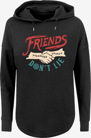 F4NT4STIC Sweatshirt 'Stranger Things Friends Dont Lie Hands Netflix TV Series' in elfenbein / cyanblau / feuerrot / schwarz, Produktansicht