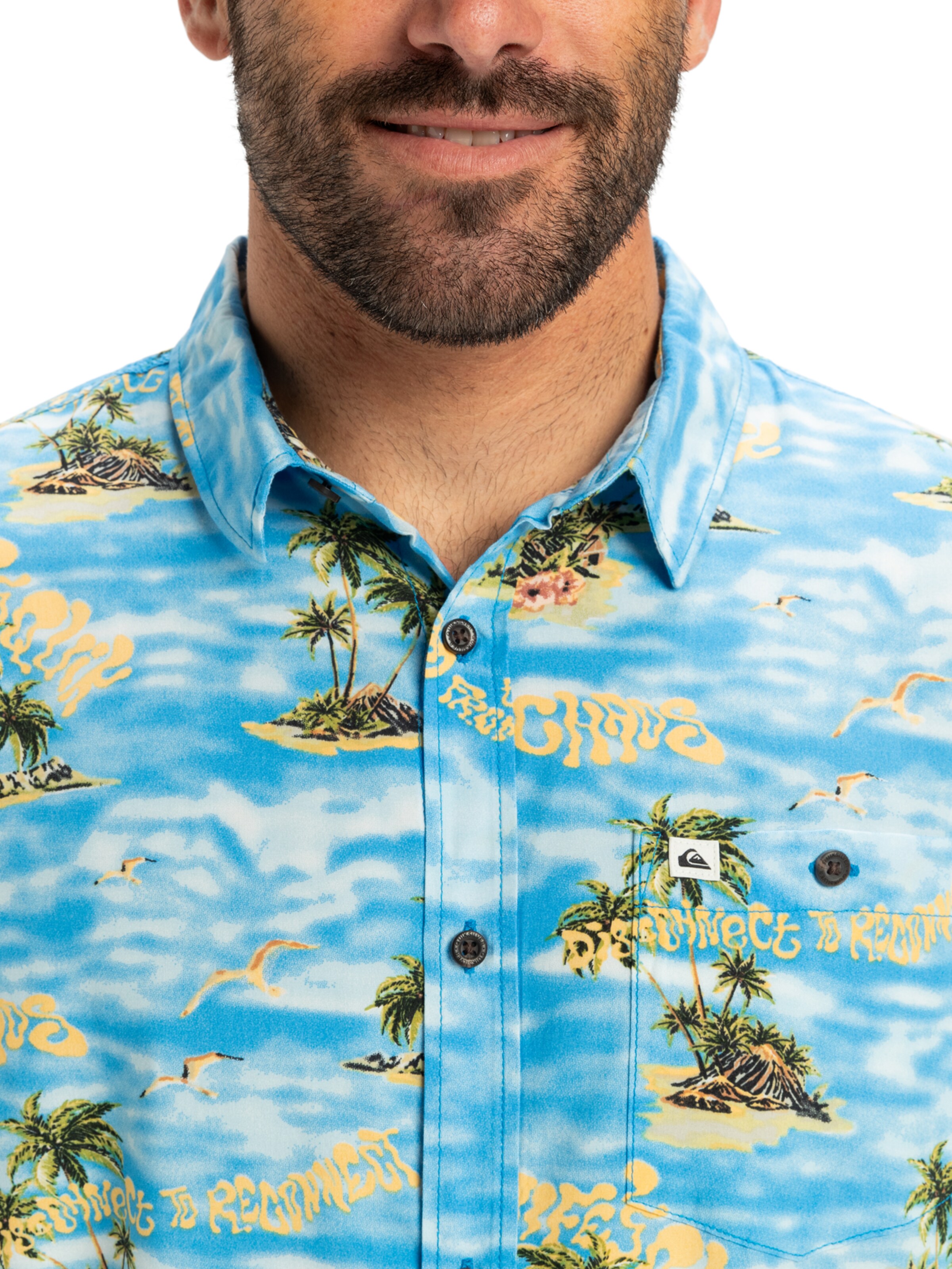 QUIKSILVER Regular fit Overhemd 'Safe Paradise' in Blauw