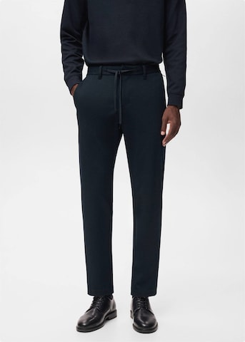 MANGO MAN Slim fit Pants 'Polen' in Blue: front