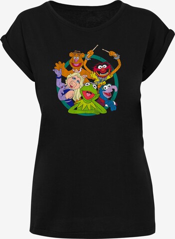 F4NT4STIC Shirt 'Disney Muppets Group' in Zwart: voorkant