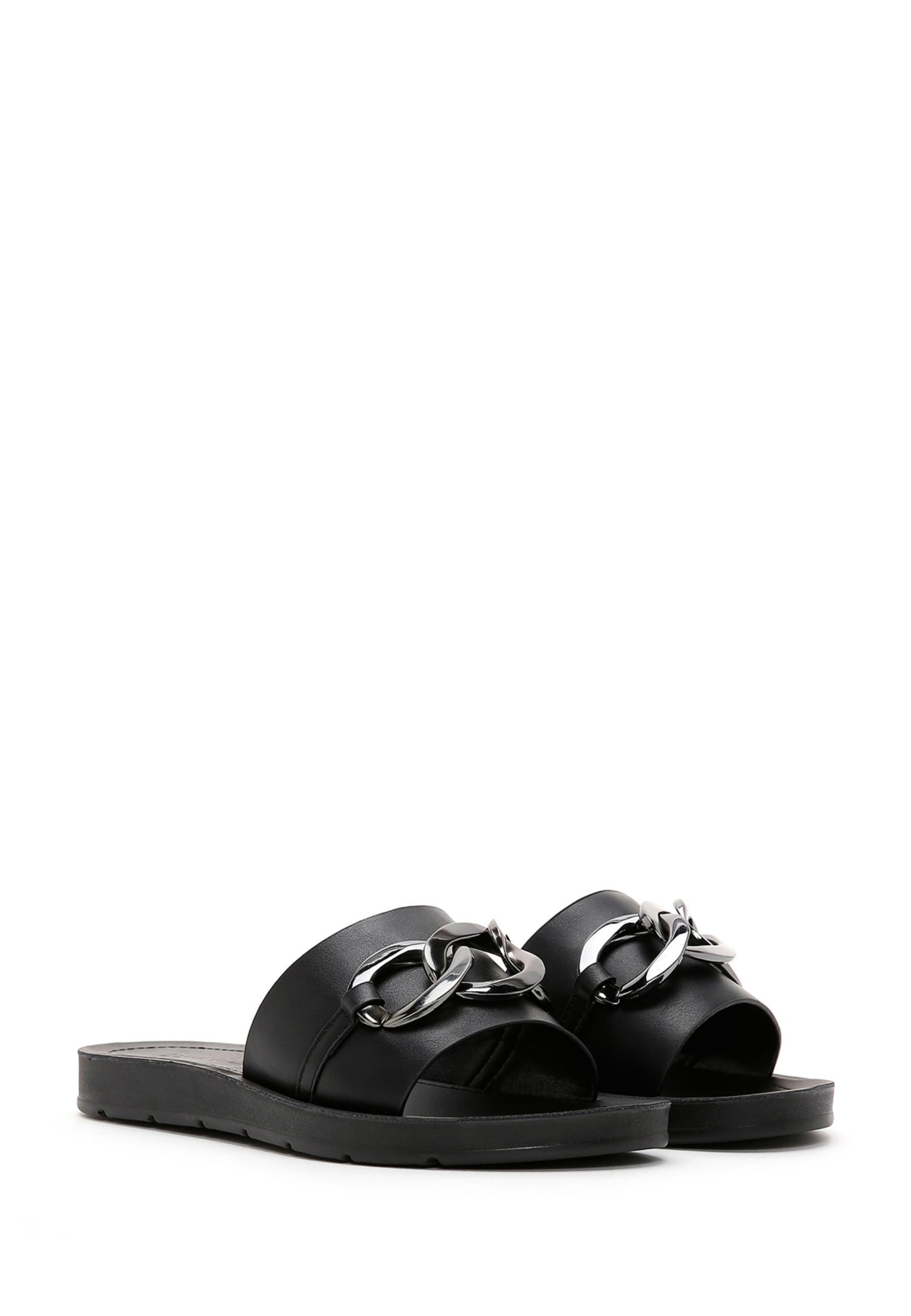 Mule Derimod en noir : devant