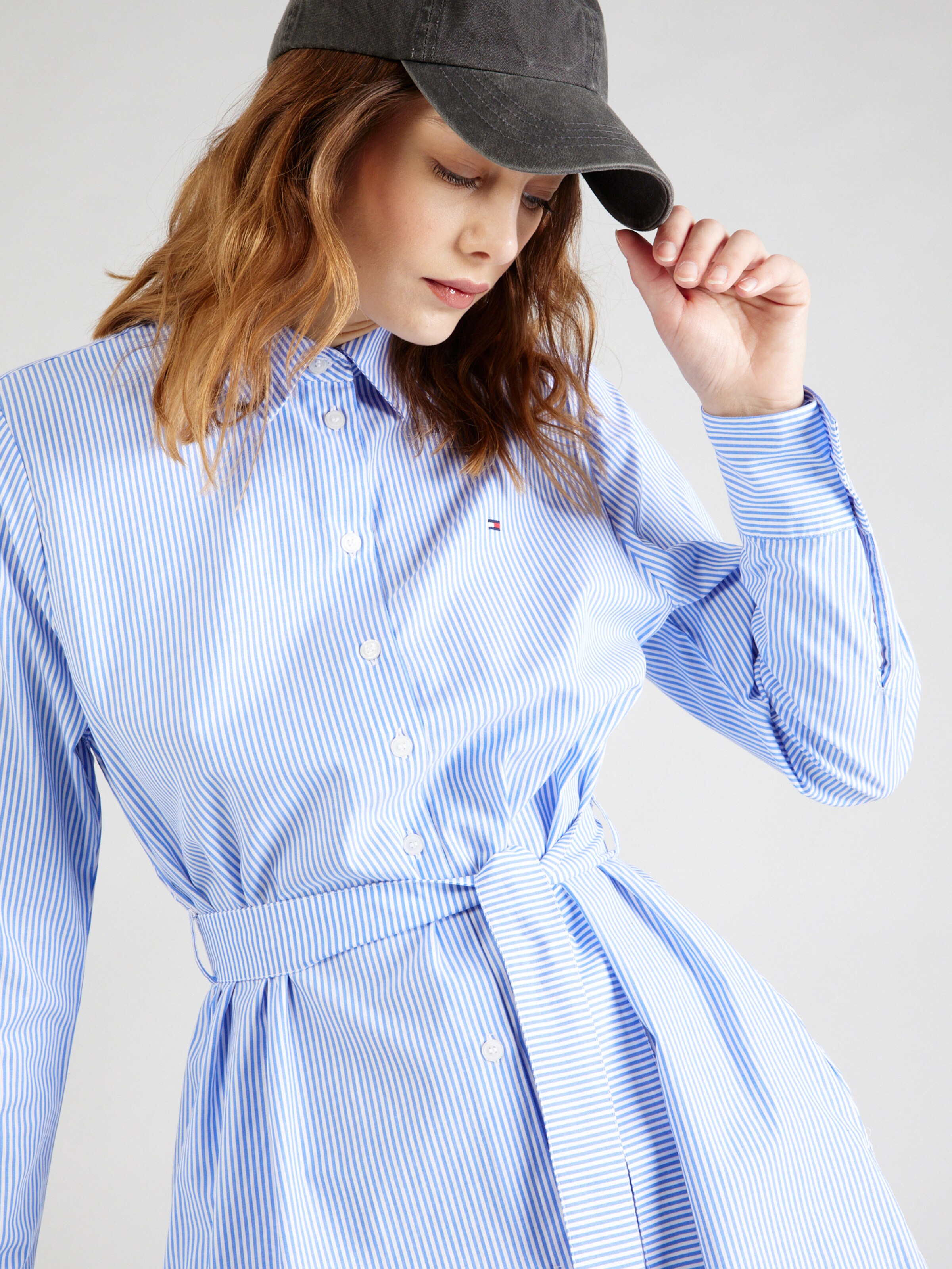 TOMMY HILFIGER Shirt Dress in Marine Blue Light Blue ABOUT YOU