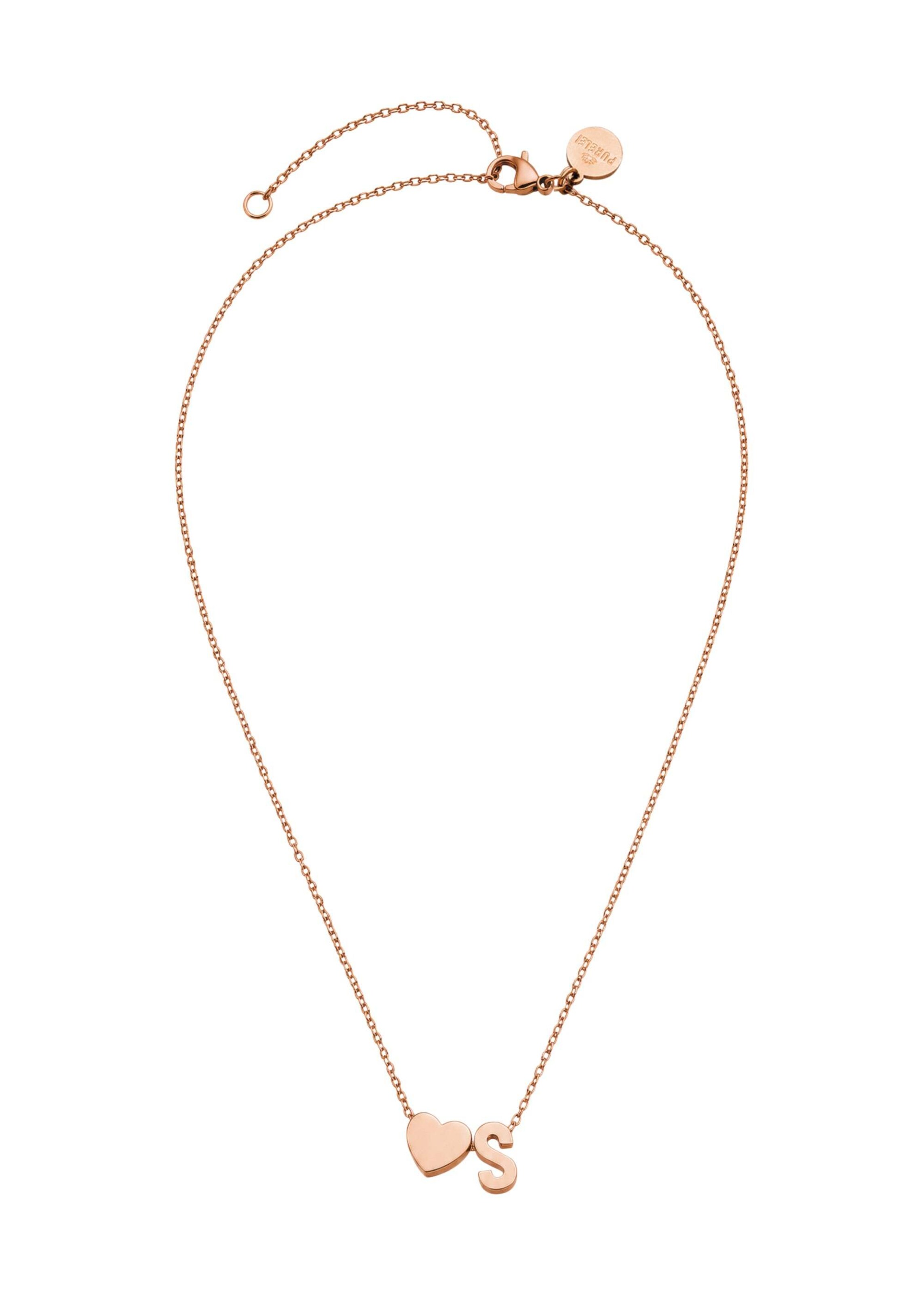 PURELEI - Cadena 'Letter Heart S' en oro: frente