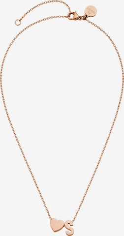 PURELEI - Cadena 'Letter Heart S' en oro: frente